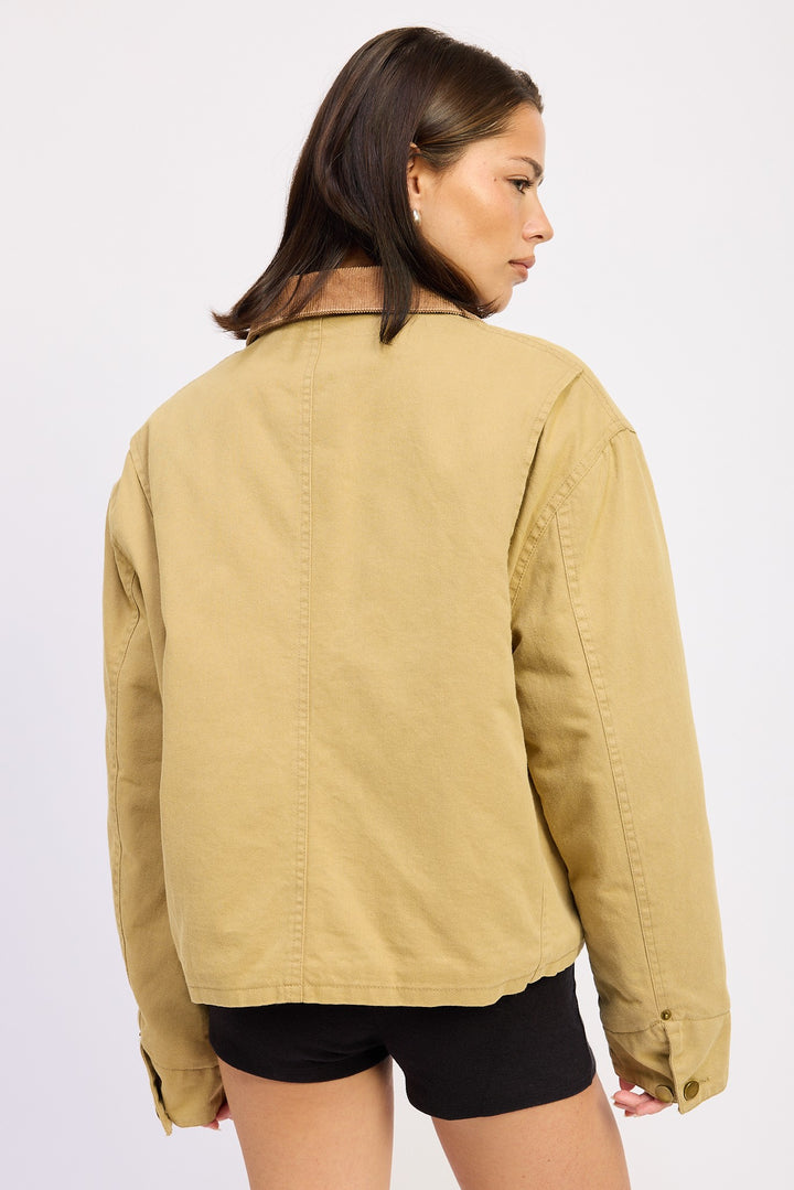Combo Chore Jacket With Pockets