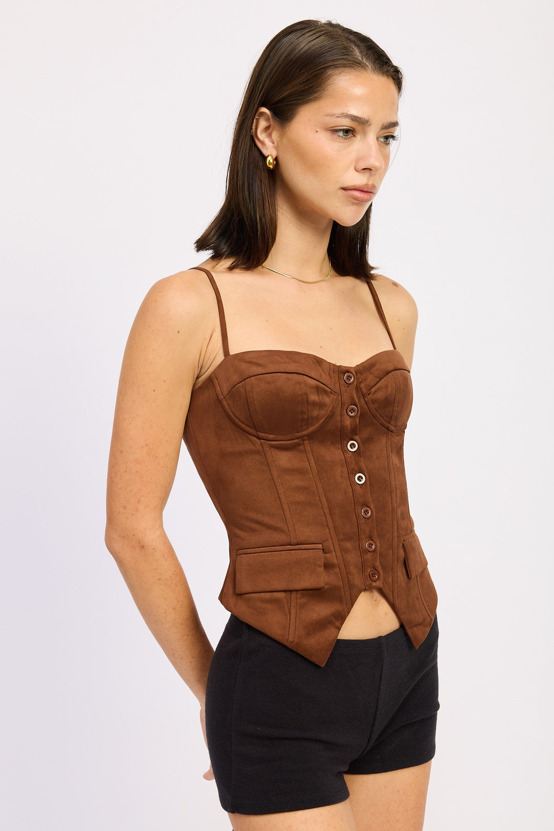 Back Lace Up Bustier Top