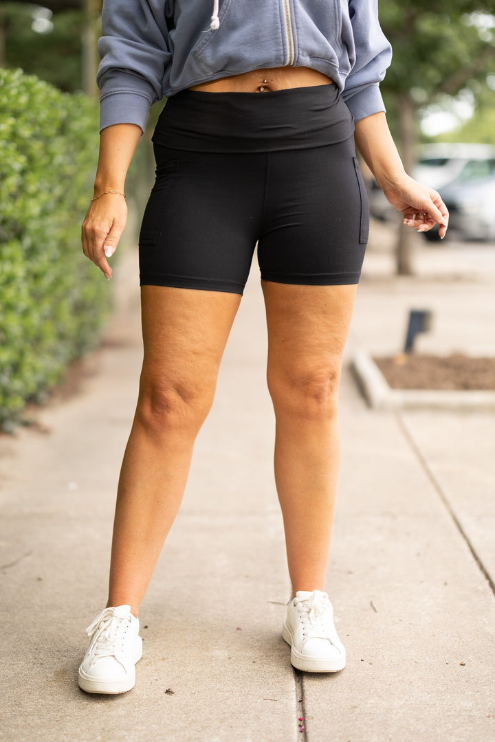 The Taylor Fold Over Biker 5 Shorts