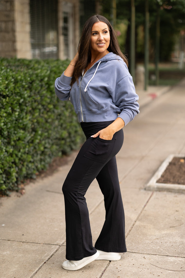 The Addison Fold Over Bootcut Leggings