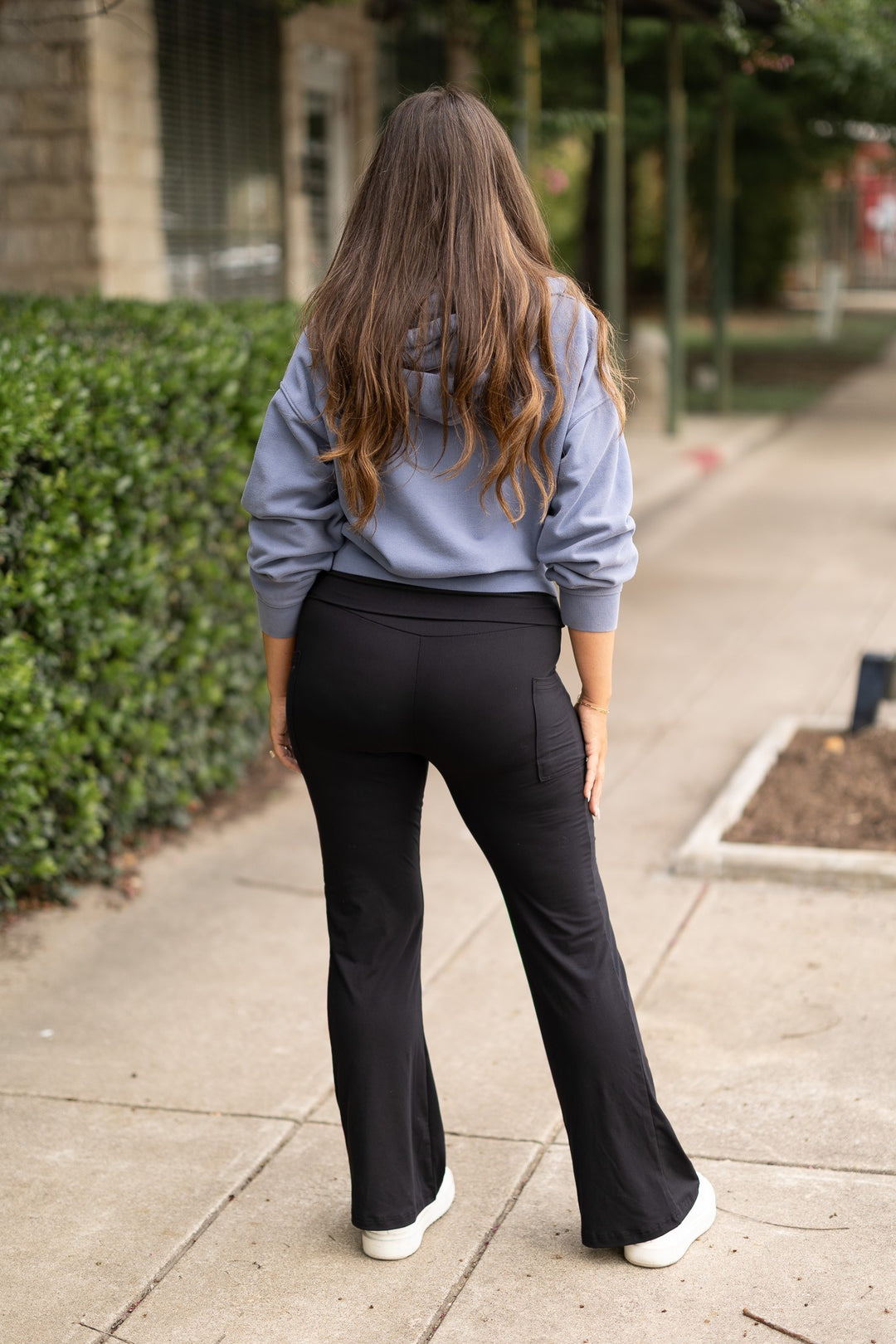 The Addison Fold Over Bootcut Leggings