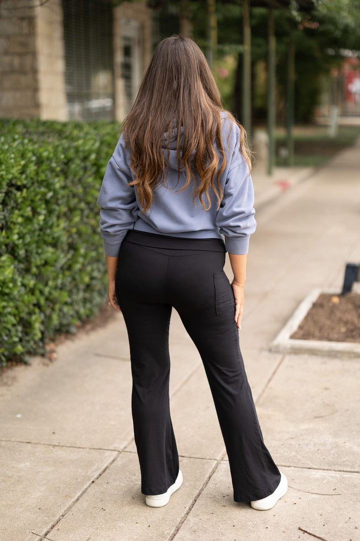 The Addison Fold Over Bootcut Leggings