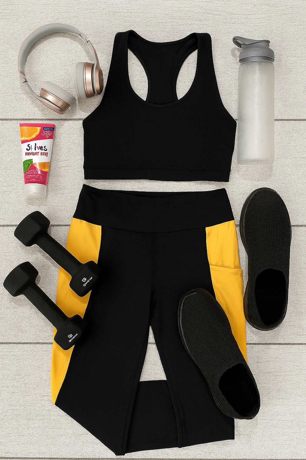 The Yasmine Yellow Panel Leggings