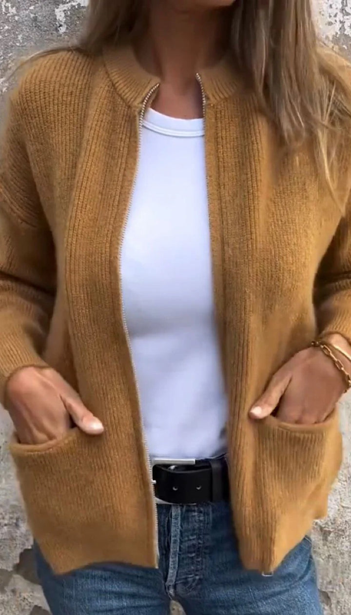 Green Knit Cardigan Jacket