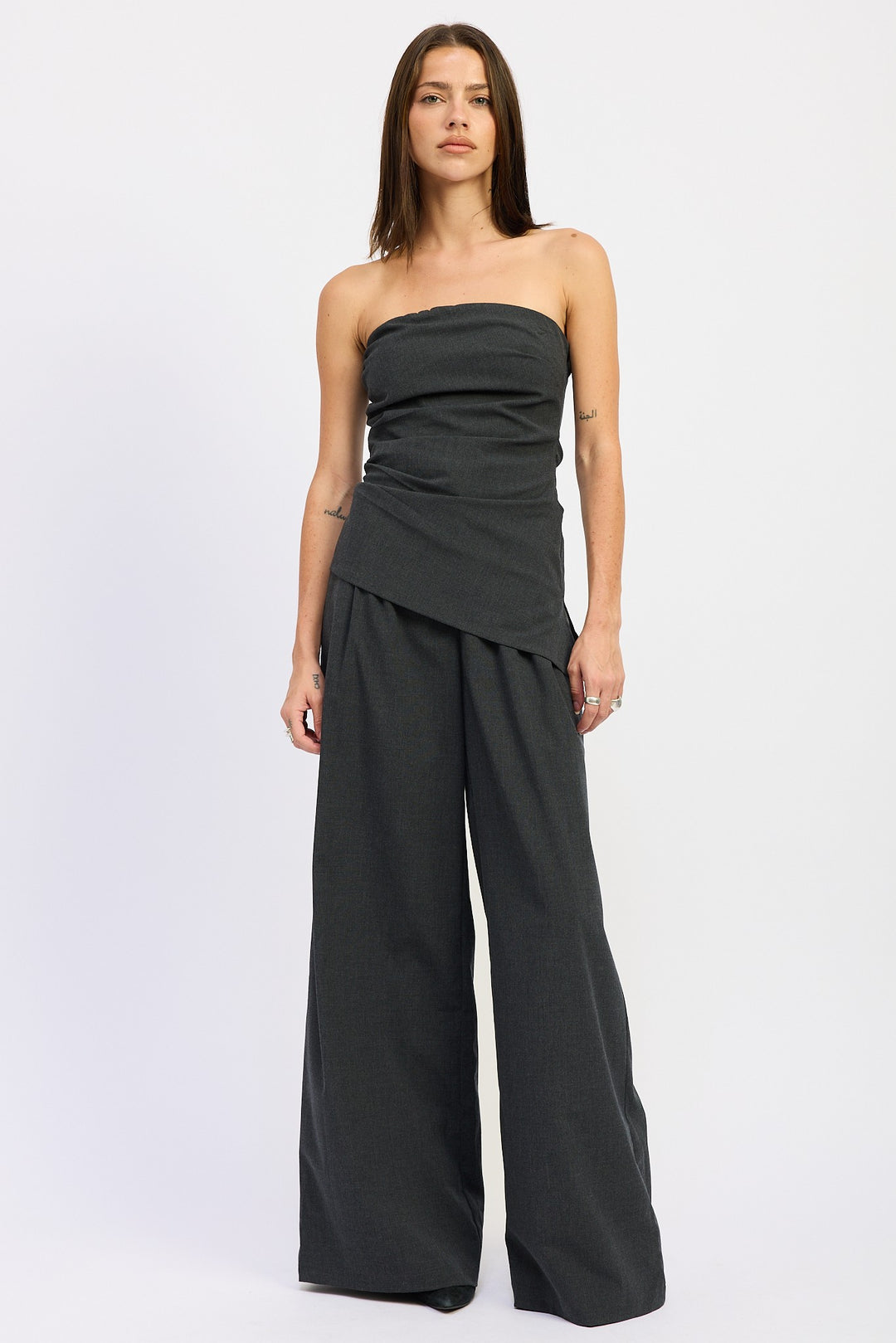 Asymmetrical Bustier Tube Top