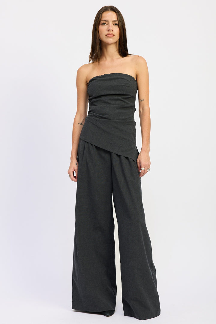 Asymmetrical Bustier Tube Top