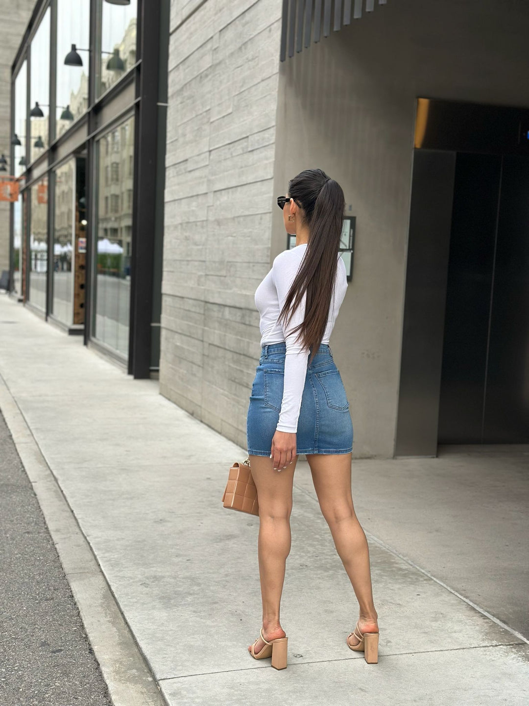Summer Hot Girl High Waisted Denim Mini Skirt