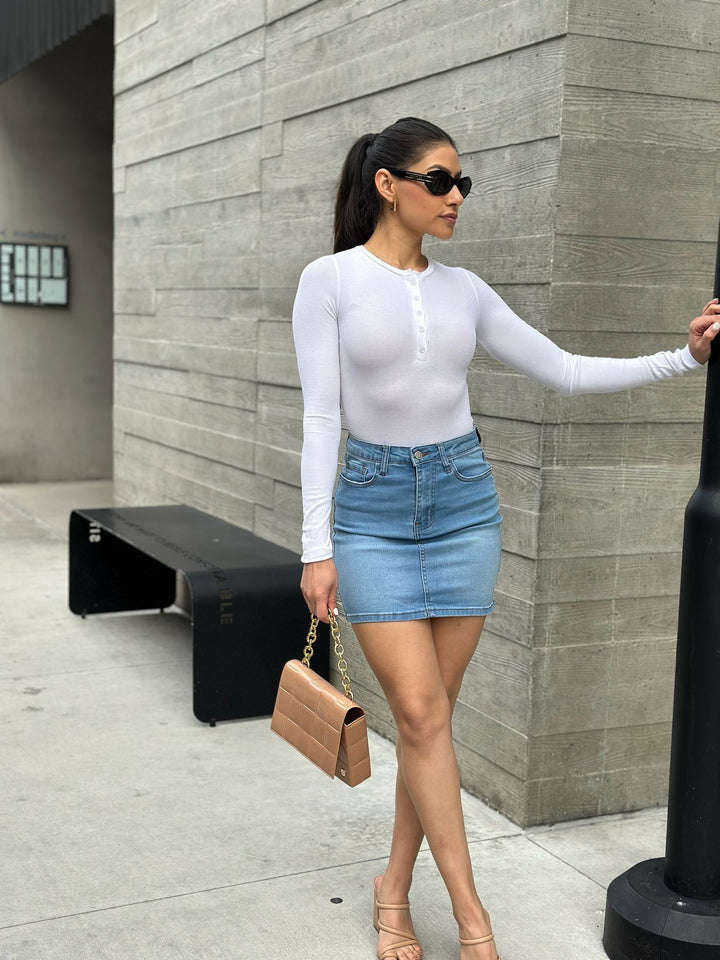 Summer Hot Girl High Waisted Denim Mini Skirt