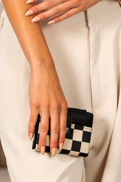 Wilma Mixed Media Fold Over Wallet