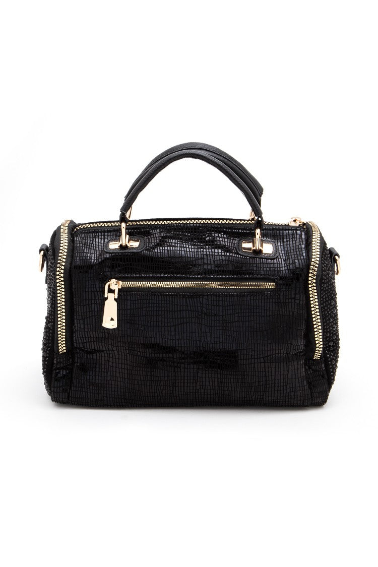 Rhinestone Metallic Gym Bag