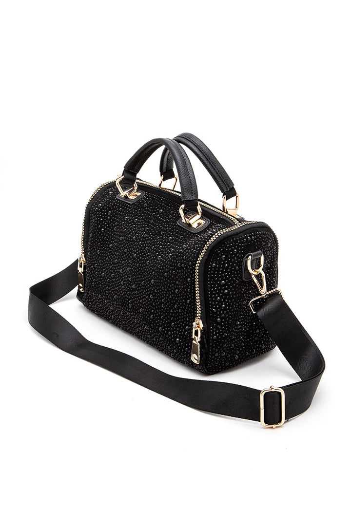 Rhinestone Metallic Gym Bag