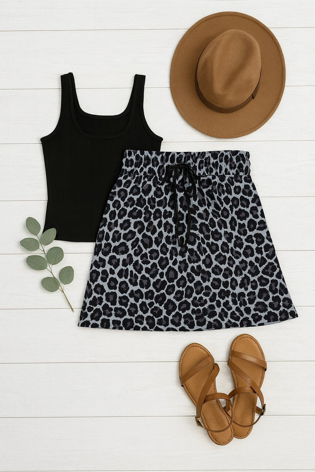 The Stella Snow Leopard Jogger Skirt