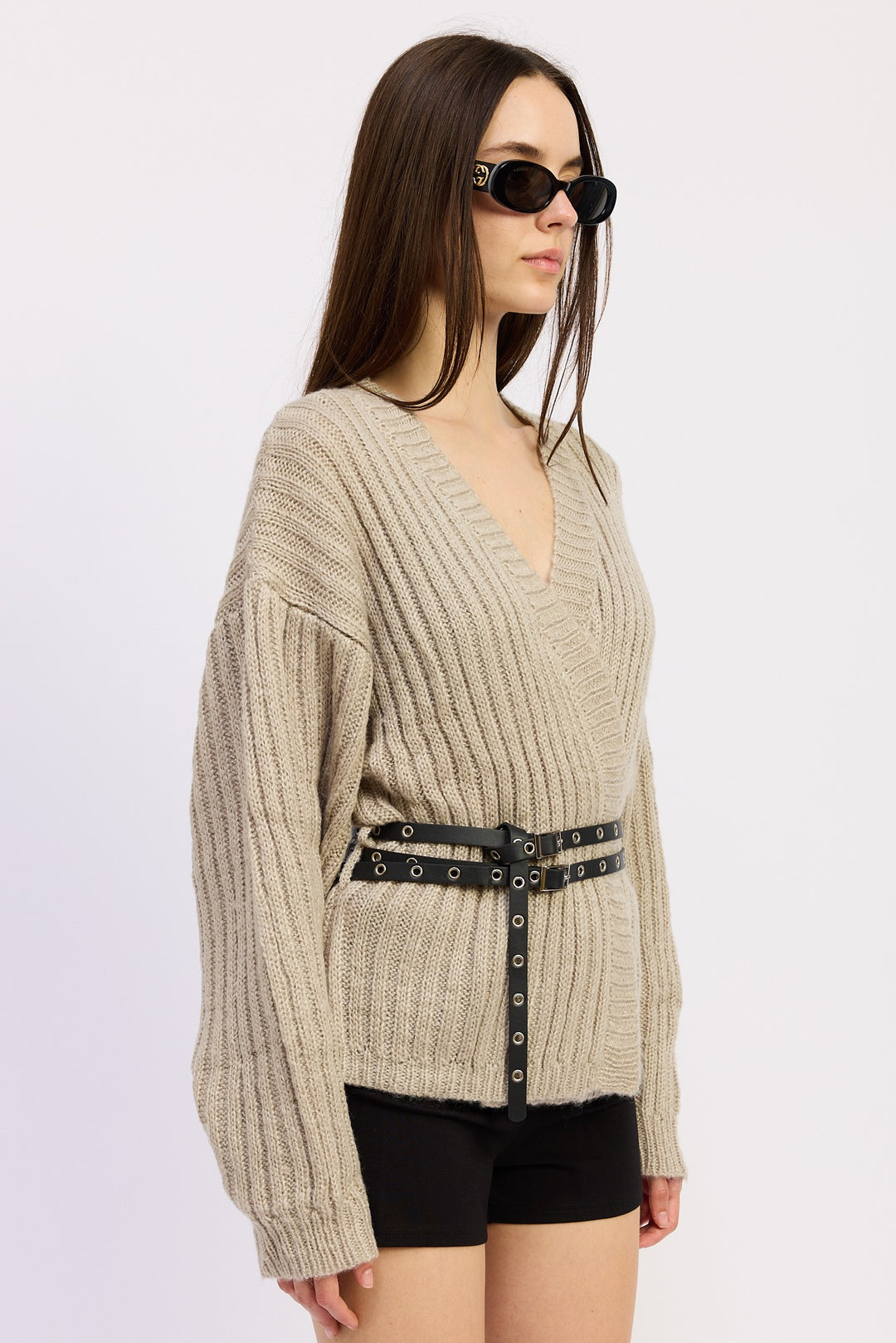 Wrapped Cardigan With Belt
