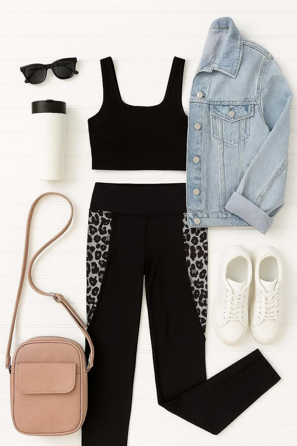 The Sabrina Snow Leopard Panel Leggings