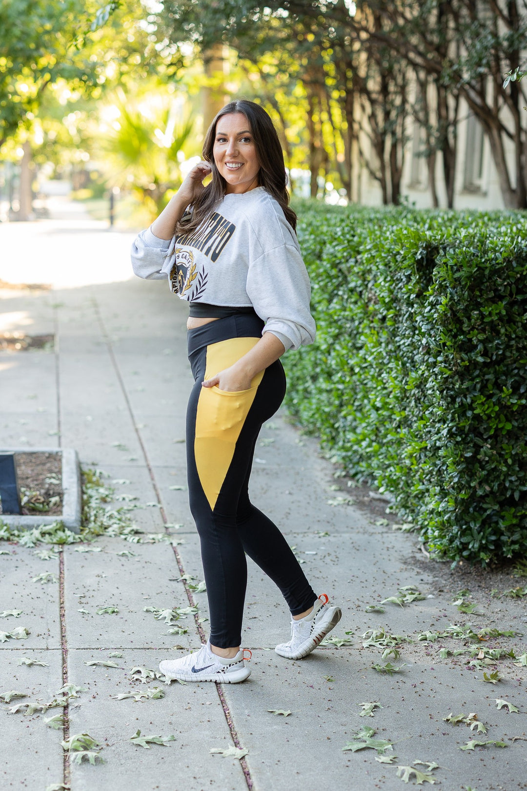 The Yasmine Yellow Panel Leggings 1