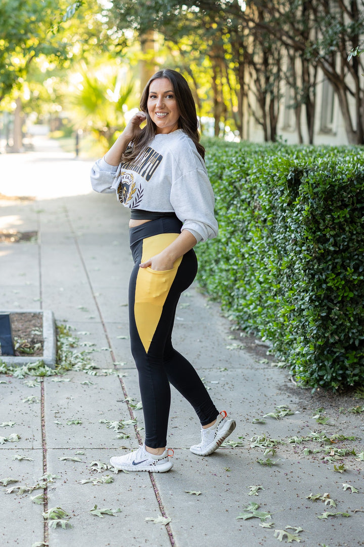 The Yasmine Yellow Panel Leggings