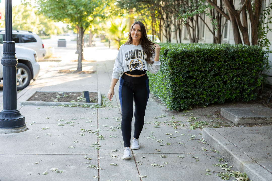 The Billie Blue Panel Leggings