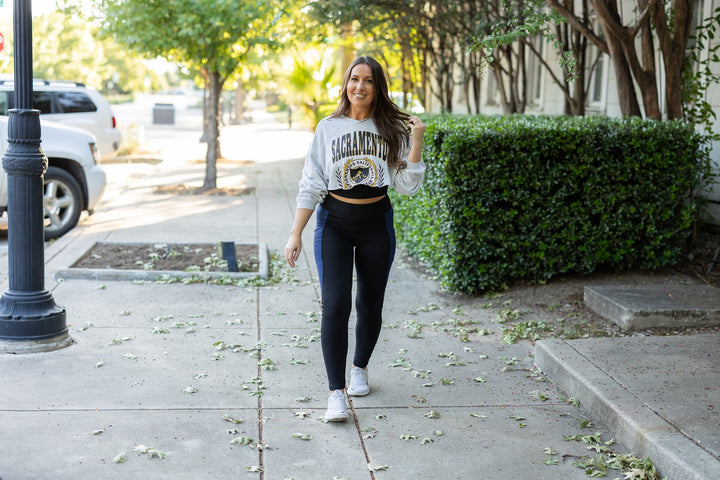 The Billie Blue Panel Leggings