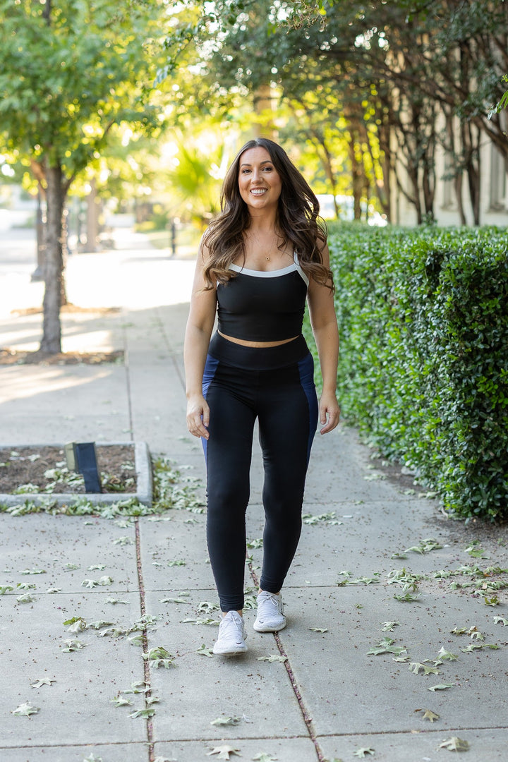 The Billie Blue Panel Leggings