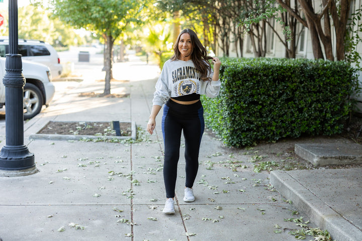 The Billie Blue Panel Leggings