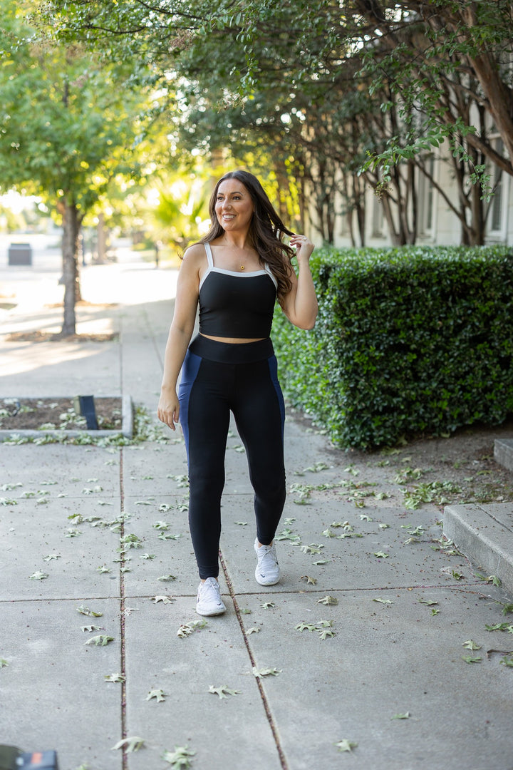 The Gracie Green Panel Leggings