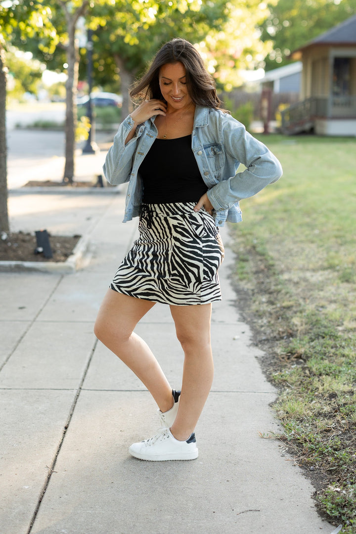 Zebra The Zoe Zebra Print Jogger Skirt
