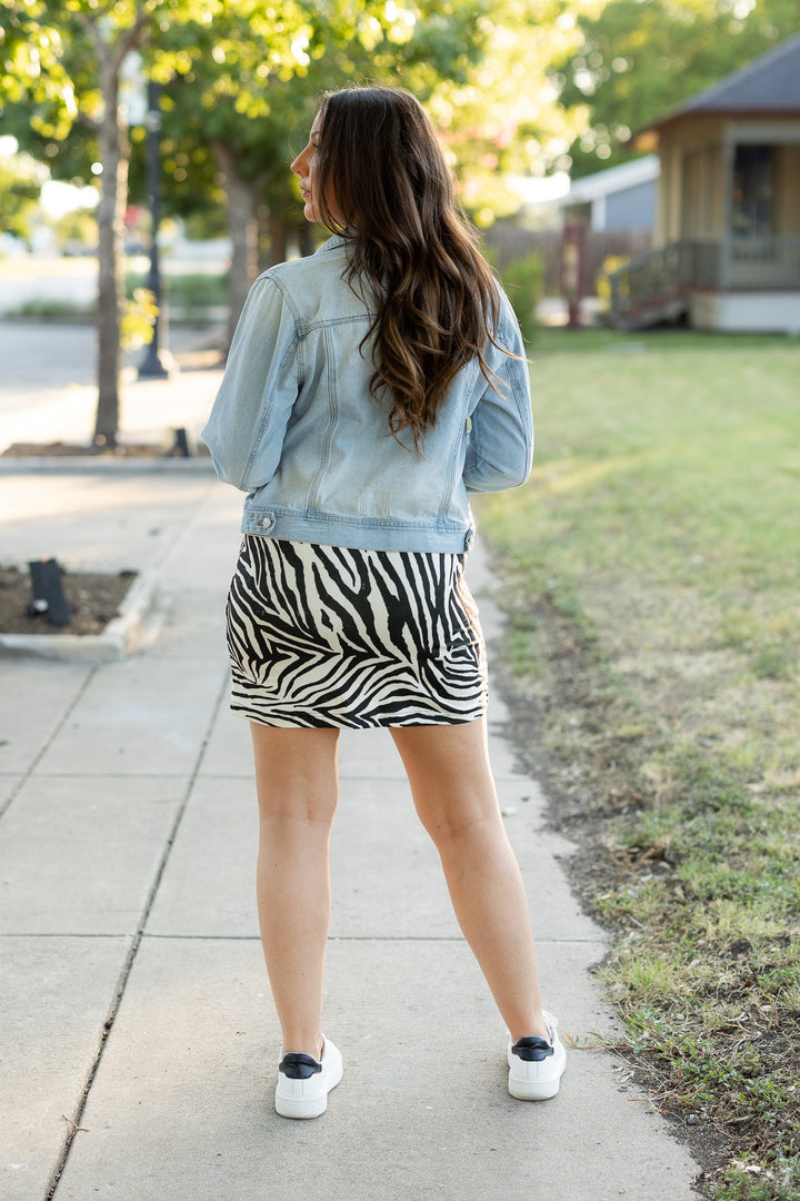 The Zoe Zebra Print Jogger Skirt