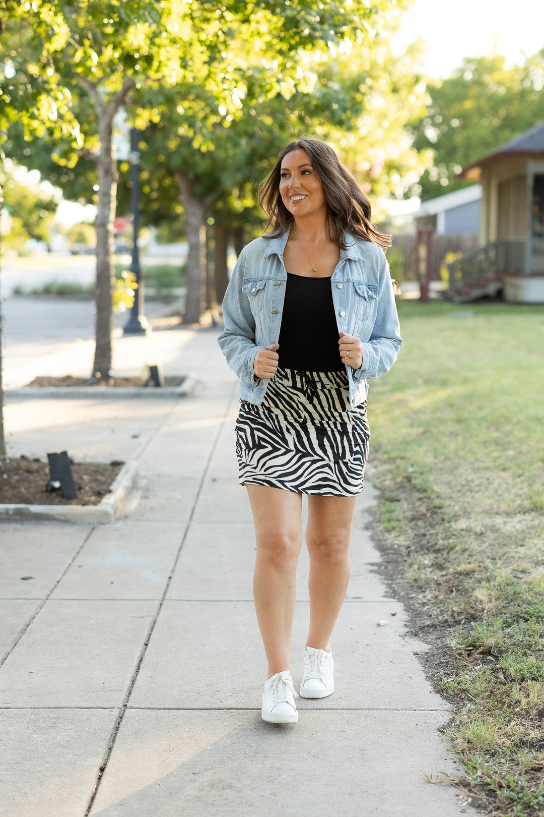 The Zoe Zebra Print Jogger Skirt