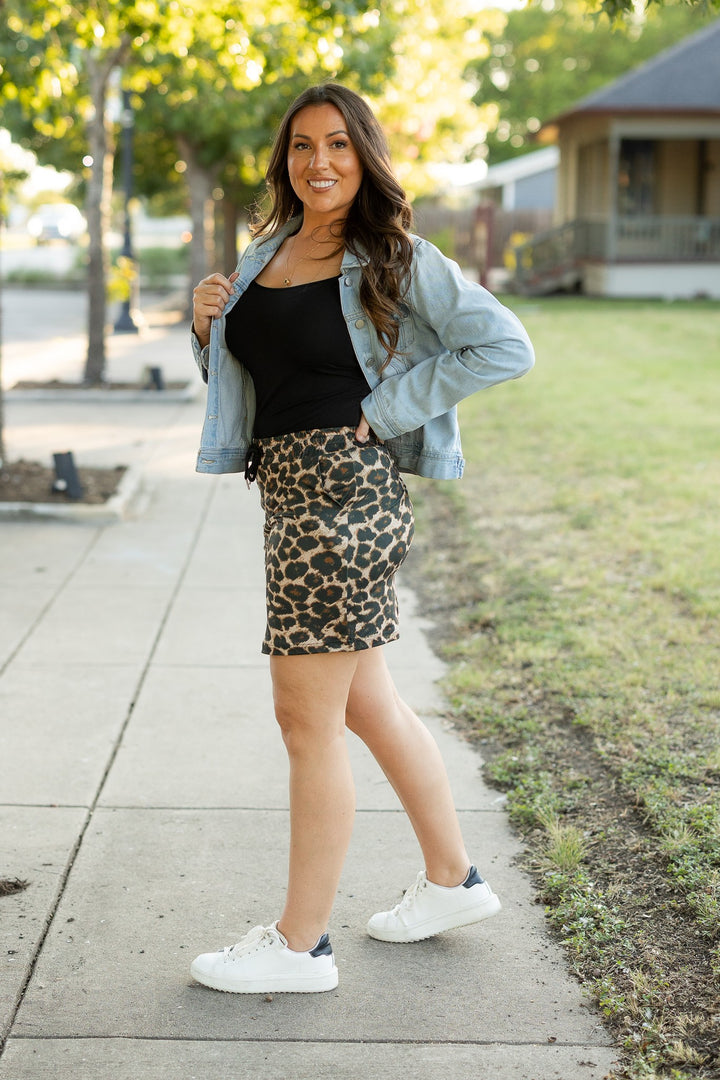The Liana Leopard 2 0 Jogger Skirt
