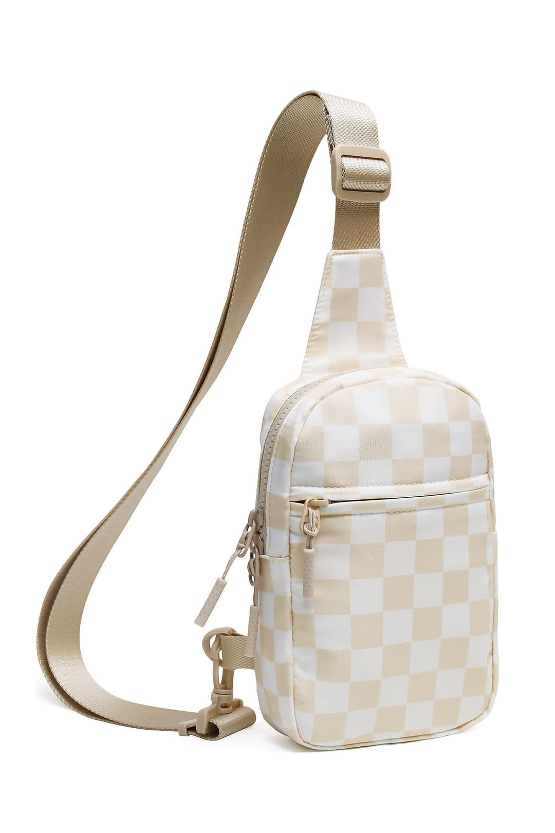 Kenzie Nylon Checkered Sling Bag