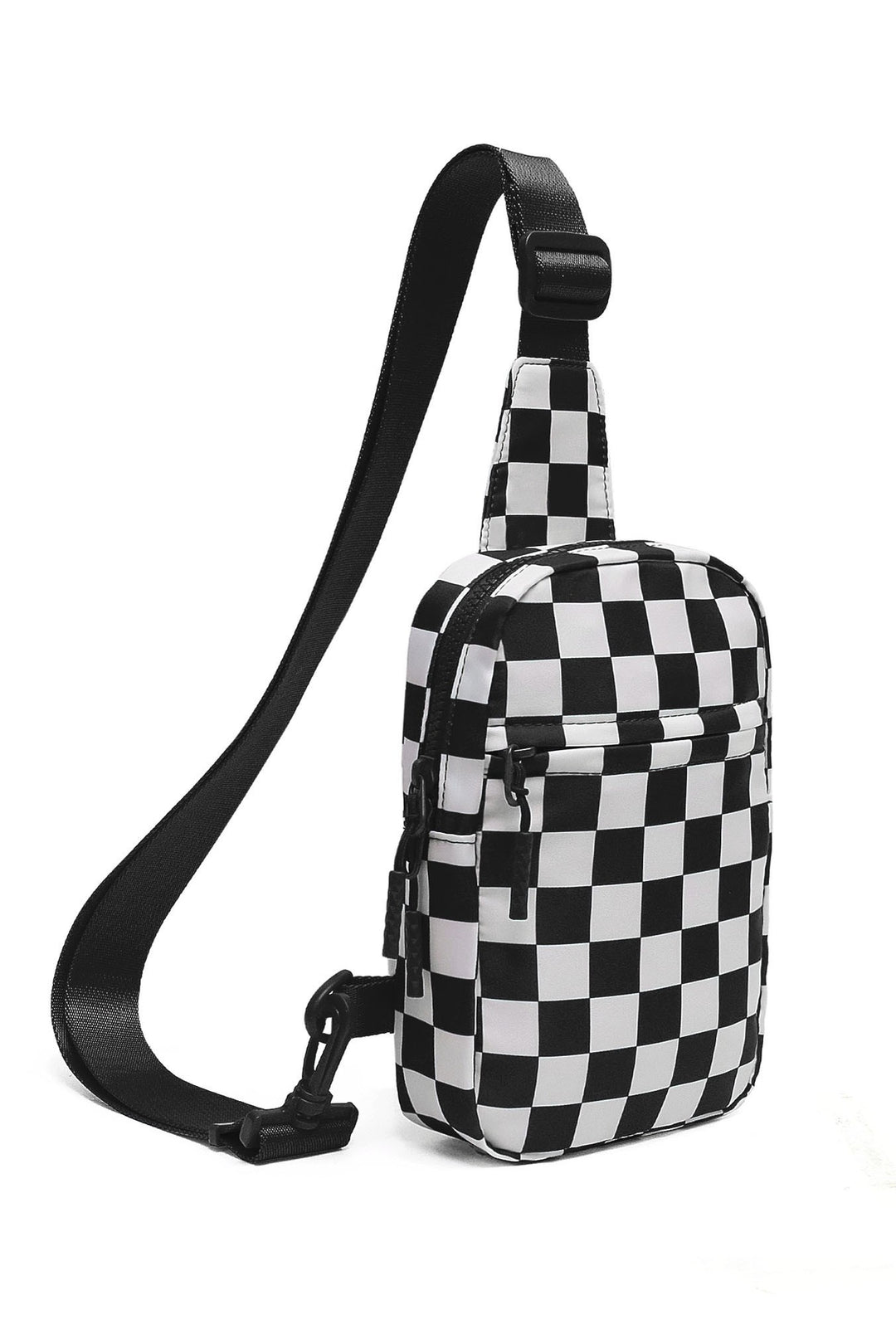 Kenzie Nylon Checkered Sling Bag