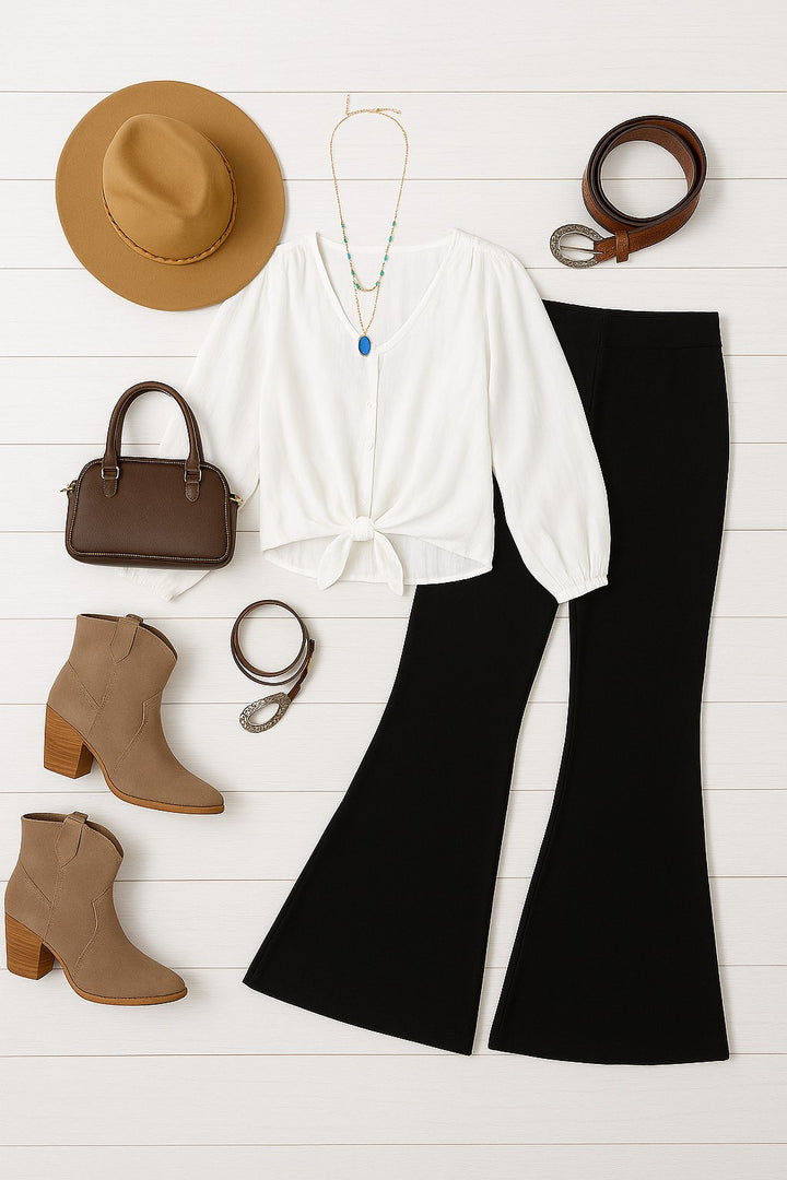 Black The Natalie Black Super Flare Leggings