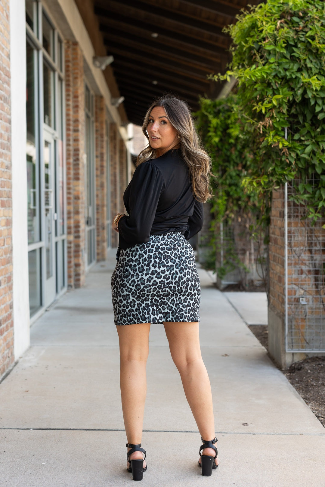 The Stella Snow Leopard Jogger Skirt