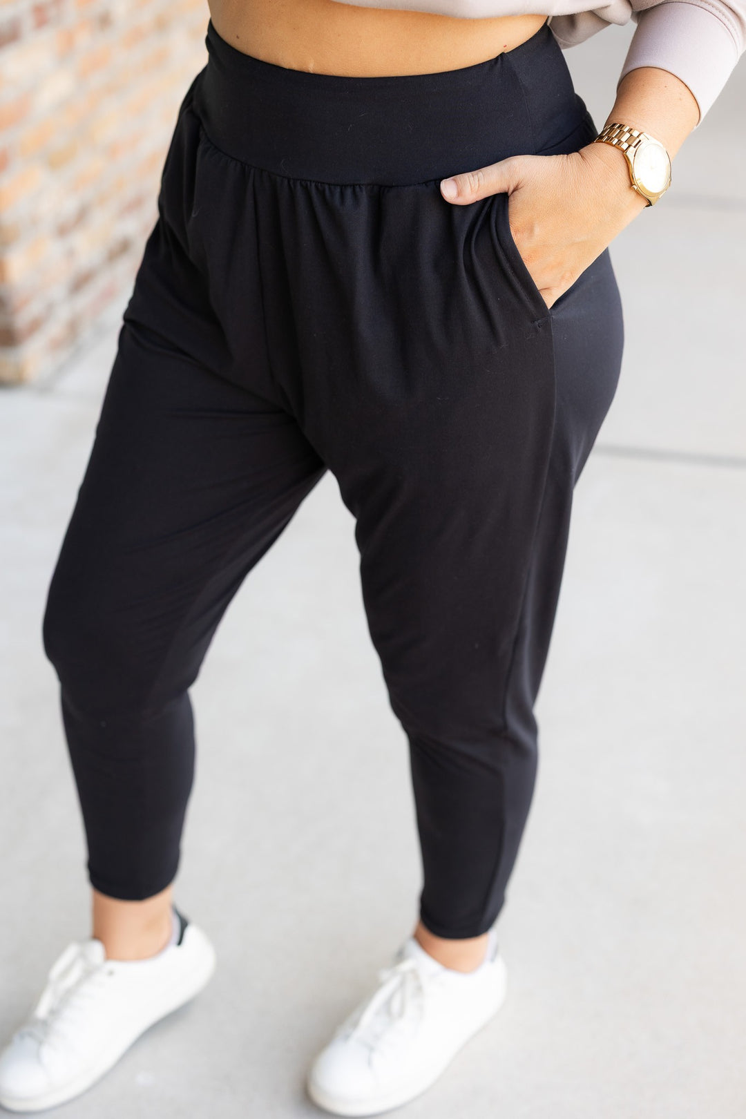Black The Annie Casual Harem Joggers