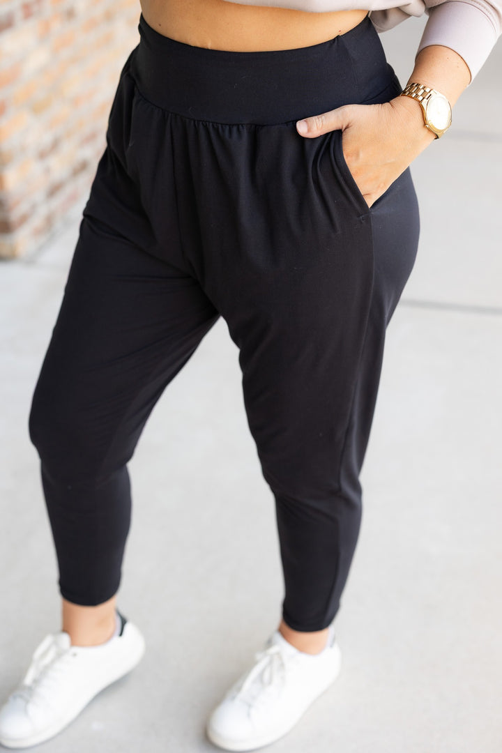 Black The Annie Casual Harem Joggers