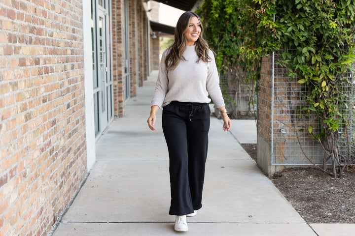 The Jenna Comfy Wide Leg Fleece Pants
