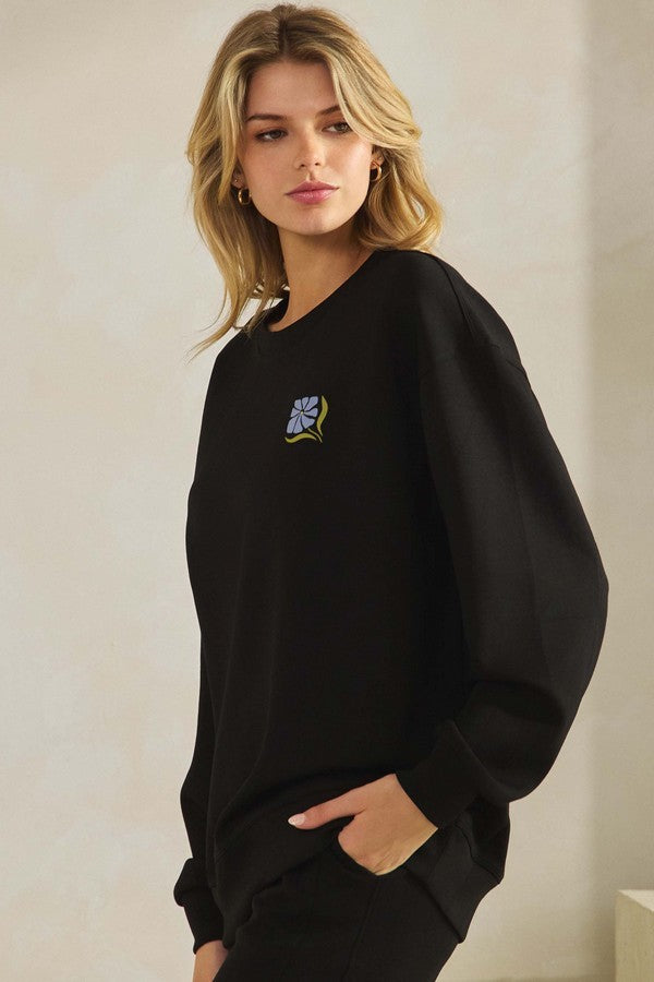 Black Do Not Worry Ultra Comfy Graphic Sweatshirt