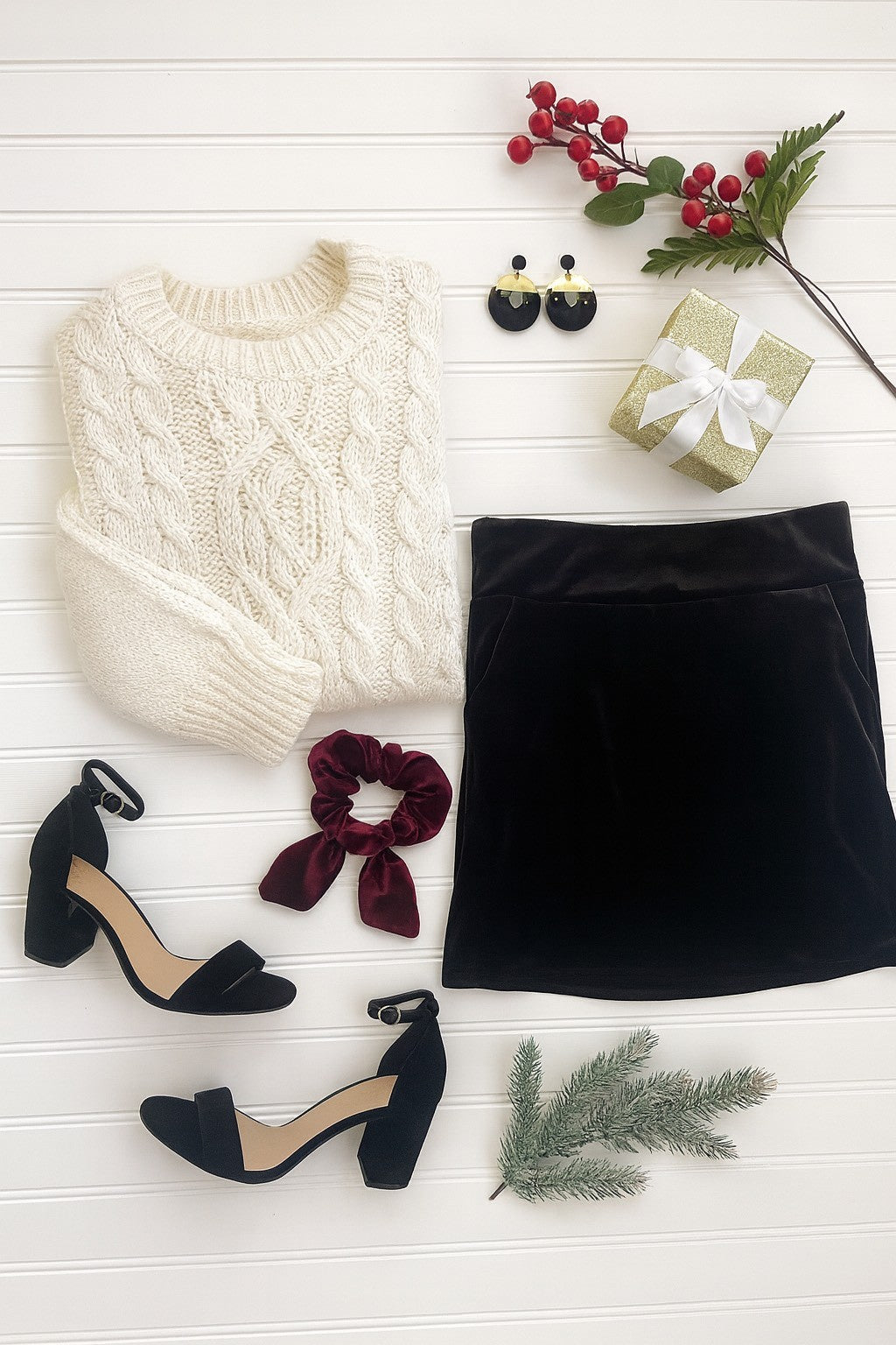 The Scarlett Black Velvet Skirt