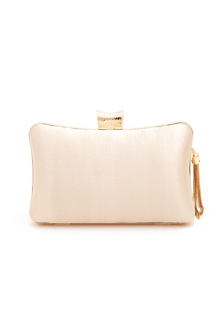 Satin Pleated Party Box Clutch