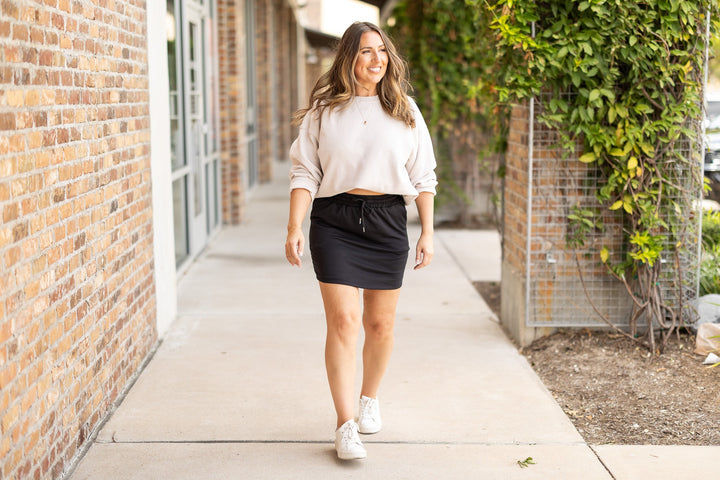The Janet Fleece Jogger Skirt