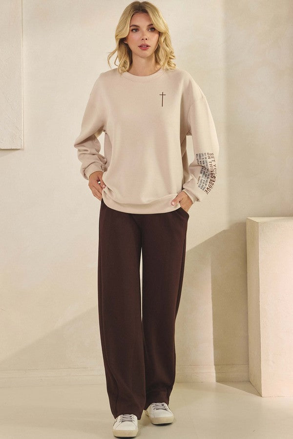 Set Your Minds Ultra Comfy Graphic Sweatshirt