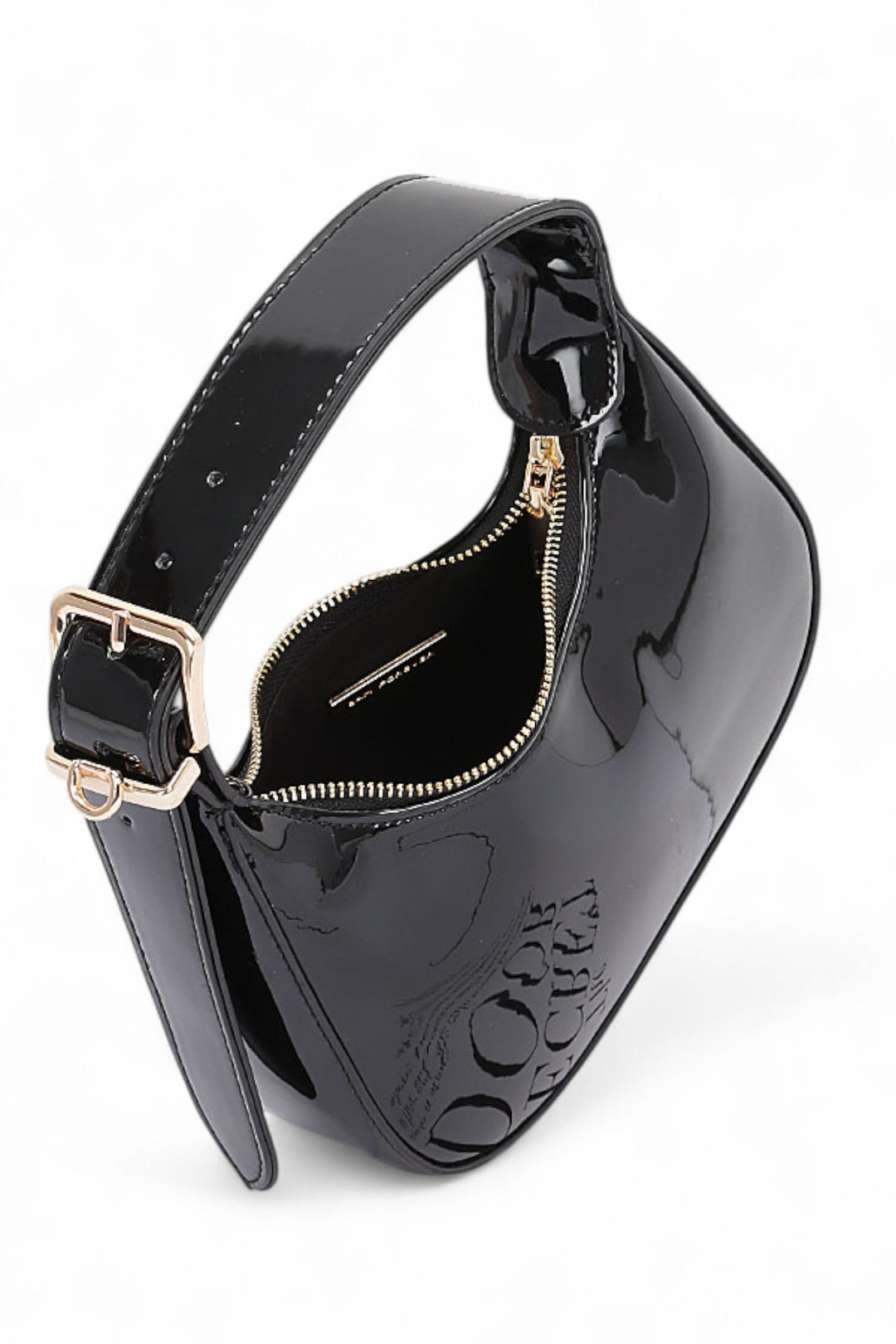 Patent Faux Leather Top Handle Swing Bag 1