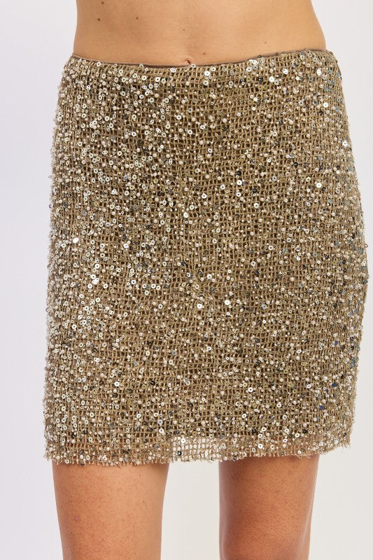 Mini Sequin Skirt