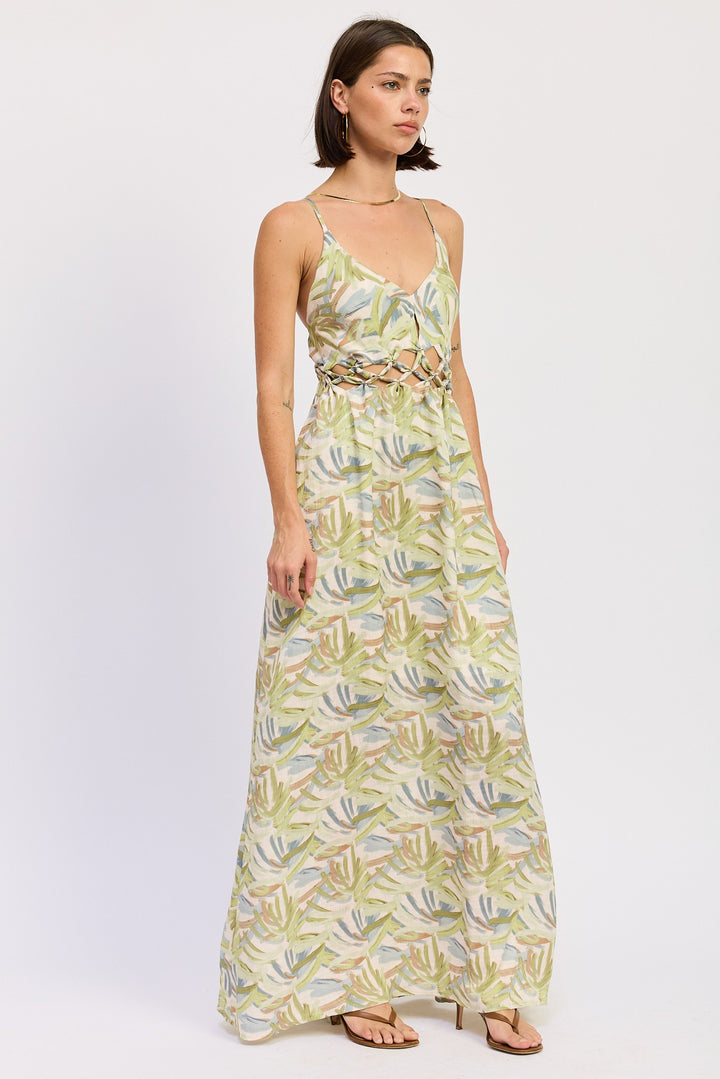 Maxi Open Tie Back Dress