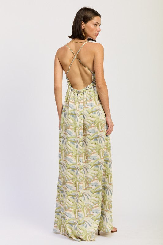 Maxi Open Tie Back Dress