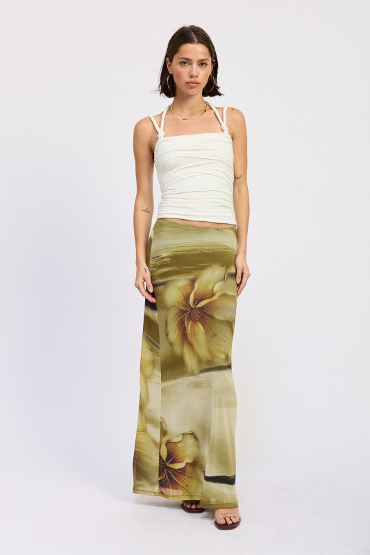 Ruched Rope Tie Halter Top