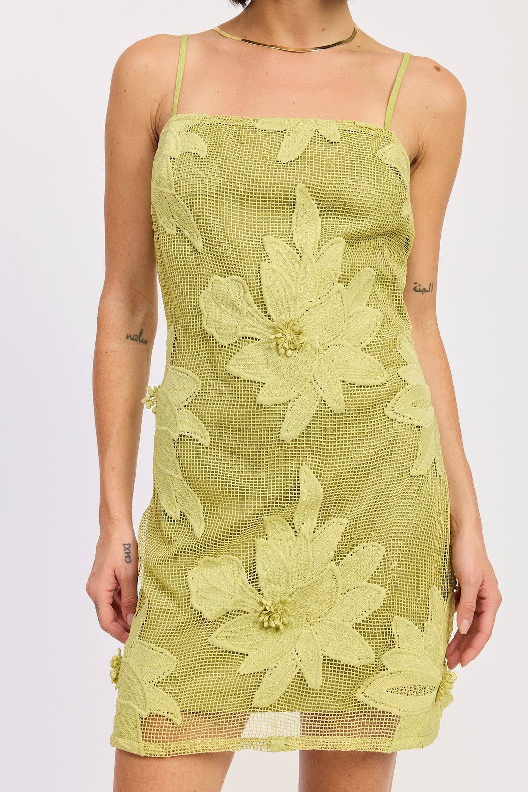 Mini Floral Applique Dress