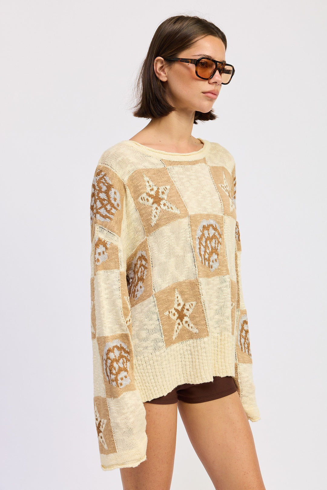 Loose Fit Graphic Long Sleeve Sweater