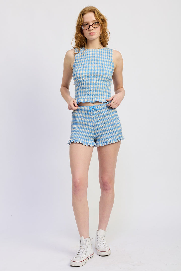 Lettuce Hem Smocked Top