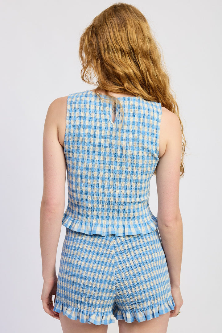 Lettuce Hem Smocked Top